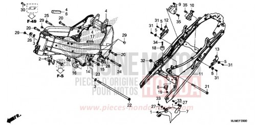 CARROSSERIE DE CHASSIS VFR800XF de 2015
